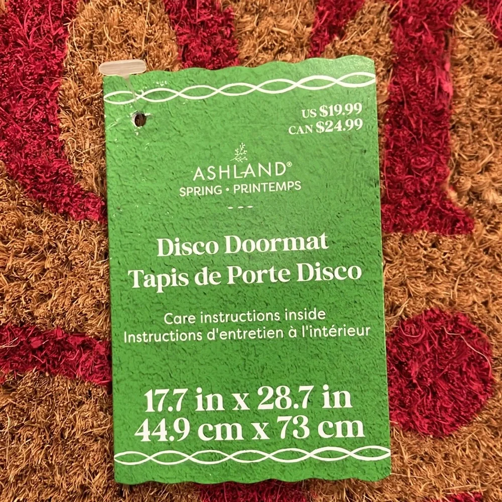 Welcome to the Disco Doormat - NEW pink silver magenta